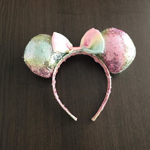Disney Accessories - Disney Sequin Pastel Amusement Park Minnie  Mouse Ears